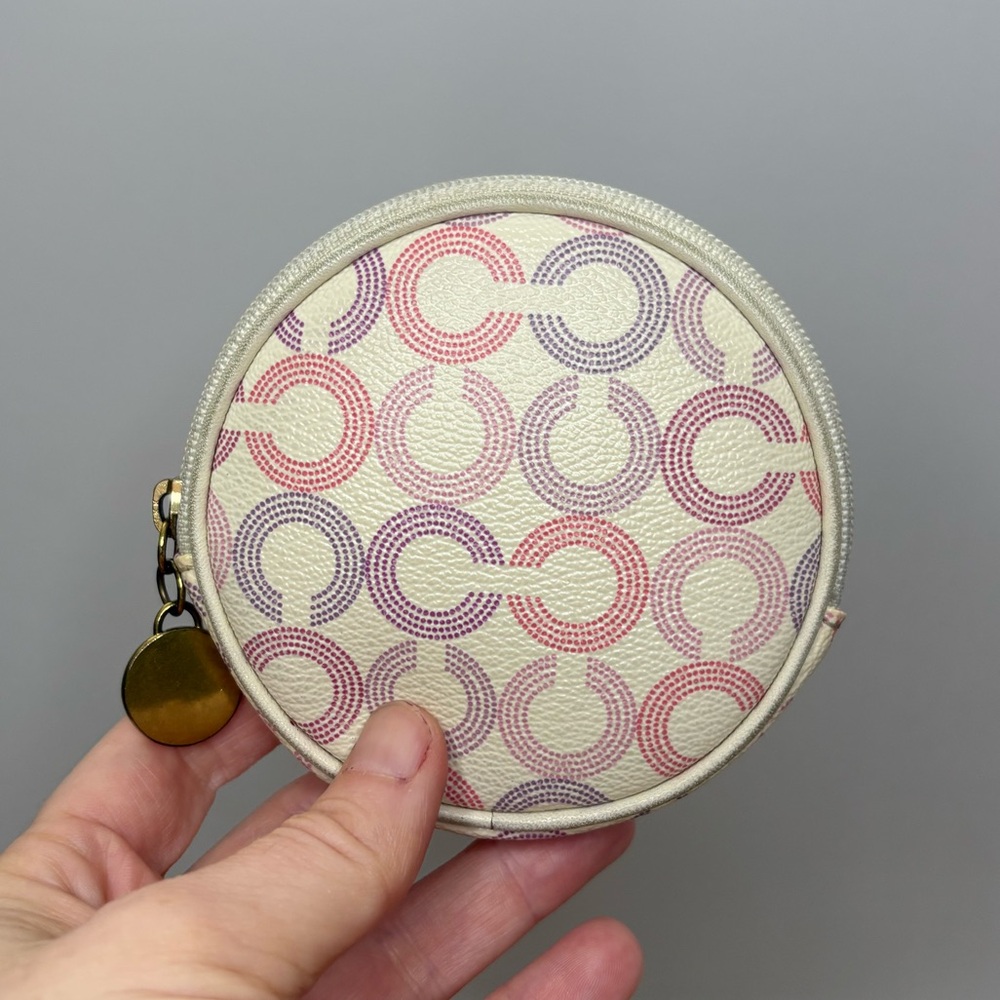 Coach Waverly Optic Art Multicolor Coin Zip Purse